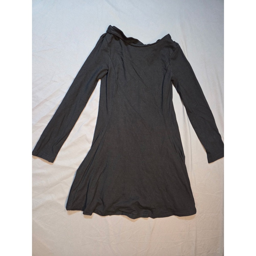 542 Polo Ralph Lauren Girls Black Long Sleeve Fit & Flare Skater Dress Youth 7